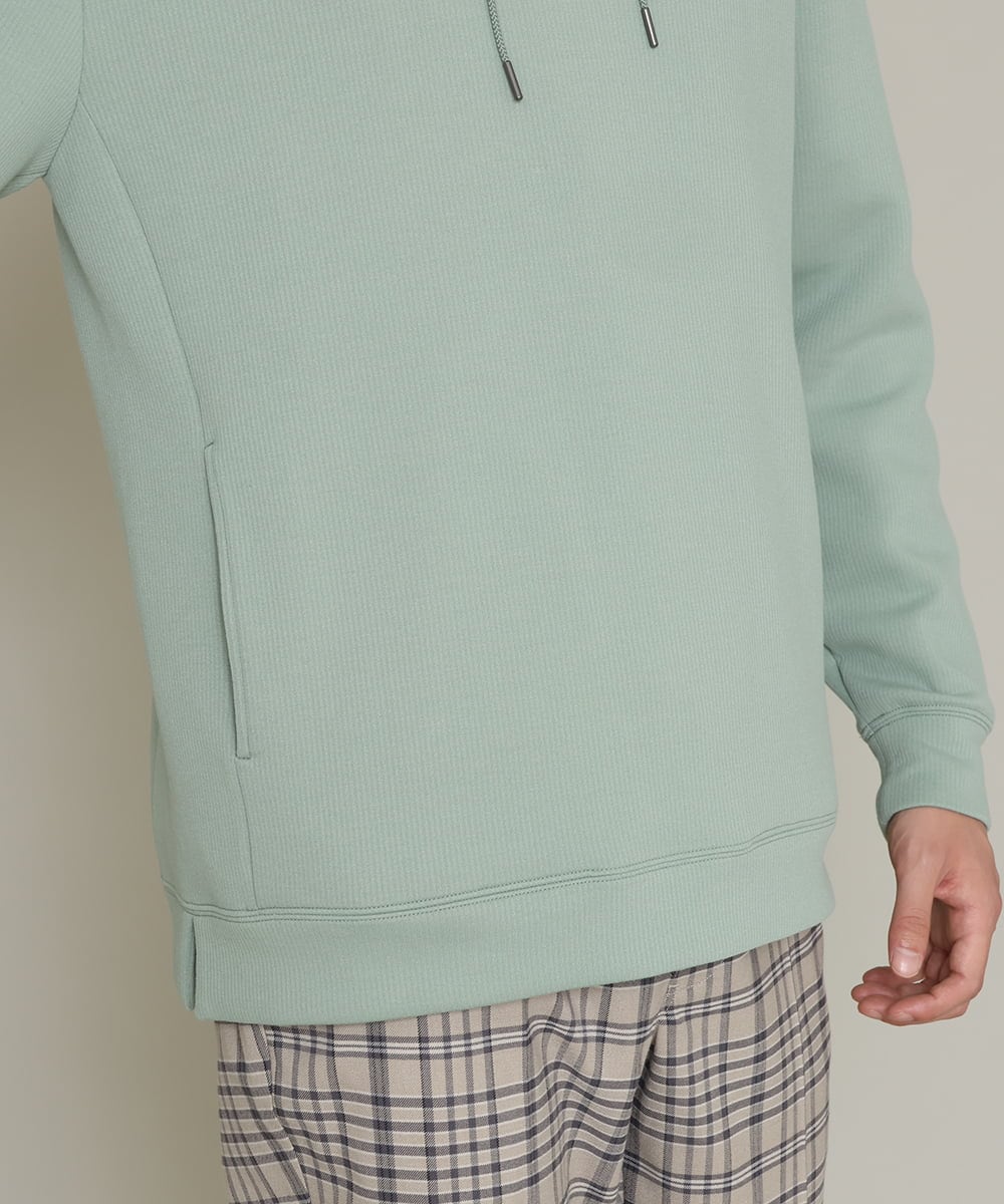 KHKES01054 a.v.v MEN(アー・ヴェ・ヴェ) 【累計2.5万枚販売】なめらかダンボールパーカー ミント