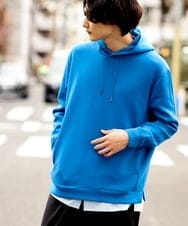 KHKES01054 a.v.v MEN(アー・ヴェ・ヴェ) 【累計2.5万枚販売】なめらかダンボールパーカー ブルー
