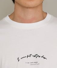 KHKES05034 a.v.v MEN(アー・ヴェ・ヴェ) レイヤードミニロゴロングTシャツ ホワイト