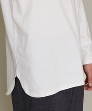 KHKES05034 a.v.v MEN(アー・ヴェ・ヴェ) レイヤードミニロゴロングTシャツ ホワイト