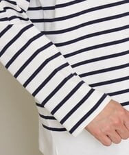 KHKES06044 a.v.v MEN(アー・ヴェ・ヴェ) ボーダーワイドシルエットカットソー(長袖） ブルー