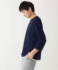 KHKFA12044 a.v.v MEN(アー・ヴェ・ヴェ) 【イージーケア/毛玉になりにくい】梨地フェイクレイヤードカットソー ライトグレー