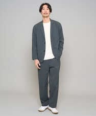 KHKFD13049 a.v.v MEN(アー・ヴェ・ヴェ) 【イージーケア/洗濯機で洗える/毛玉になりにくい】タックジャカードクルーネックプルオーバー アイボリー