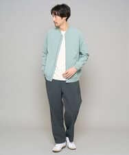 KHKFD13049 a.v.v MEN(アー・ヴェ・ヴェ) 【イージーケア/洗濯機で洗える/毛玉になりにくい】タックジャカードクルーネックプルオーバー アイボリー