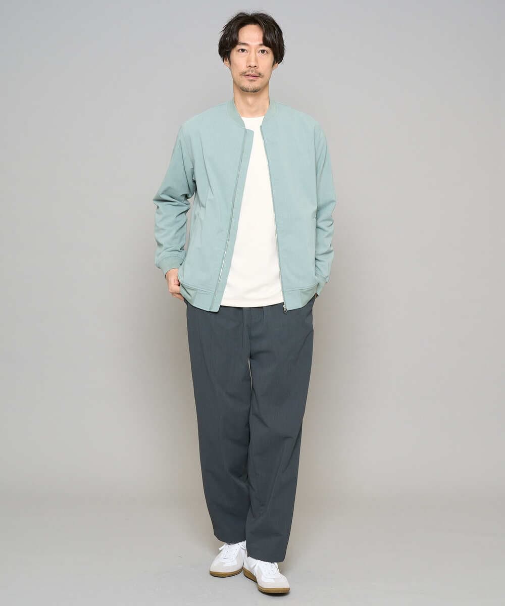 KHKFD13049 a.v.v MEN(アー・ヴェ・ヴェ) 【イージーケア/洗濯機で洗える/毛玉になりにくい】タックジャカードクルーネックプルオーバー アイボリー