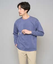 KHKFD13049 a.v.v MEN(アー・ヴェ・ヴェ) 【イージーケア/洗濯機で洗える/毛玉になりにくい】タックジャカードクルーネックプルオーバー アイボリー