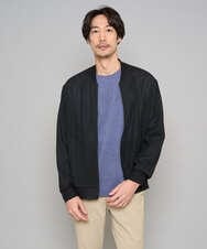 KHKFD13049 a.v.v MEN(アー・ヴェ・ヴェ) 【イージーケア/洗濯機で洗える/毛玉になりにくい】タックジャカードクルーネックプルオーバー アイボリー