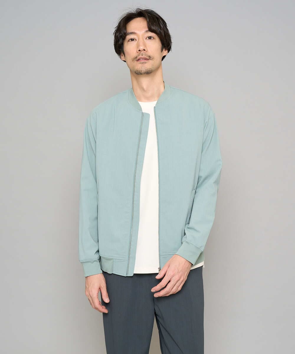 KHKFD13049 a.v.v MEN(アー・ヴェ・ヴェ) 【イージーケア/洗濯機で洗える/毛玉になりにくい】タックジャカードクルーネックプルオーバー アイボリー