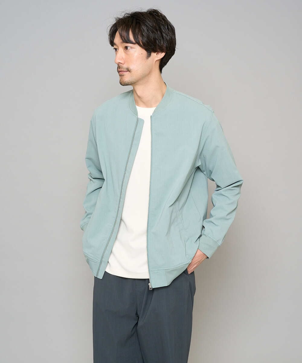 KHKFD13049 a.v.v MEN(アー・ヴェ・ヴェ) 【イージーケア/洗濯機で洗える/毛玉になりにくい】タックジャカードクルーネックプルオーバー アイボリー