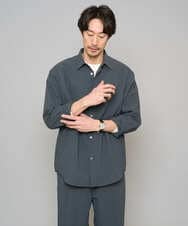 KHKFD13049 a.v.v MEN(アー・ヴェ・ヴェ) 【イージーケア/洗濯機で洗える/毛玉になりにくい】タックジャカードクルーネックプルオーバー アイボリー