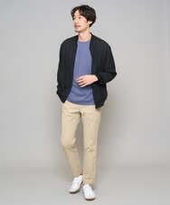 KHKFD13049 a.v.v MEN(アー・ヴェ・ヴェ) 【イージーケア/洗濯機で洗える/毛玉になりにくい】タックジャカードクルーネックプルオーバー アイボリー