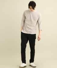 KHKFP11039 a.v.v MEN(アー・ヴェ・ヴェ) 【S-XXL/2SET】梨地レイヤードカットソー[WEB限定サイズ] ピンク