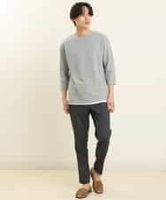 KHKFP11039 a.v.v MEN(アー・ヴェ・ヴェ) 【S-XXL/2SET】梨地レイヤードカットソー[WEB限定サイズ] ピンク