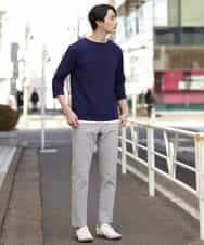 KHKFP11039 a.v.v MEN(アー・ヴェ・ヴェ) 【S-XXL/2SET】梨地レイヤードカットソー[WEB限定サイズ] ピンク
