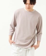 KHKFS11044 a.v.v MEN(アー・ヴェ・ヴェ) 【S-XXL】梨地レイヤードカットソー ライトグレー