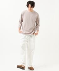 KHKFS11044 a.v.v MEN(アー・ヴェ・ヴェ) 【接触冷感/イージーケア】梨地レイヤードカットソー ライトグレー