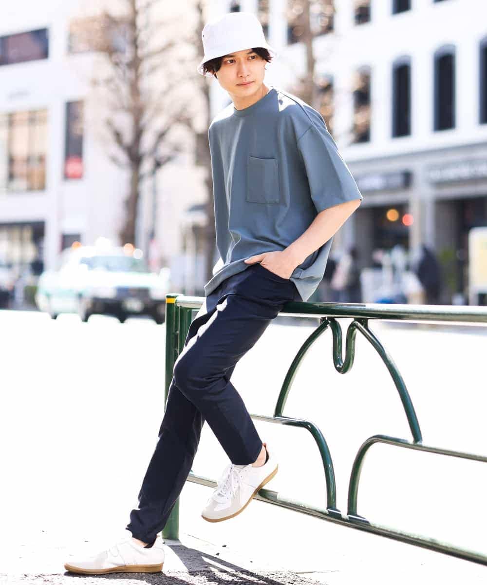 KHKFS38044 a.v.v MEN(アー・ヴェ・ヴェ) 【接触冷感/S-XXL】コクーンシルエットカットソー ベージュ