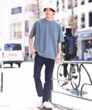 KHKFS38044 a.v.v MEN(アー・ヴェ・ヴェ) 【接触冷感/S-XXL】コクーンシルエットカットソー ベージュ