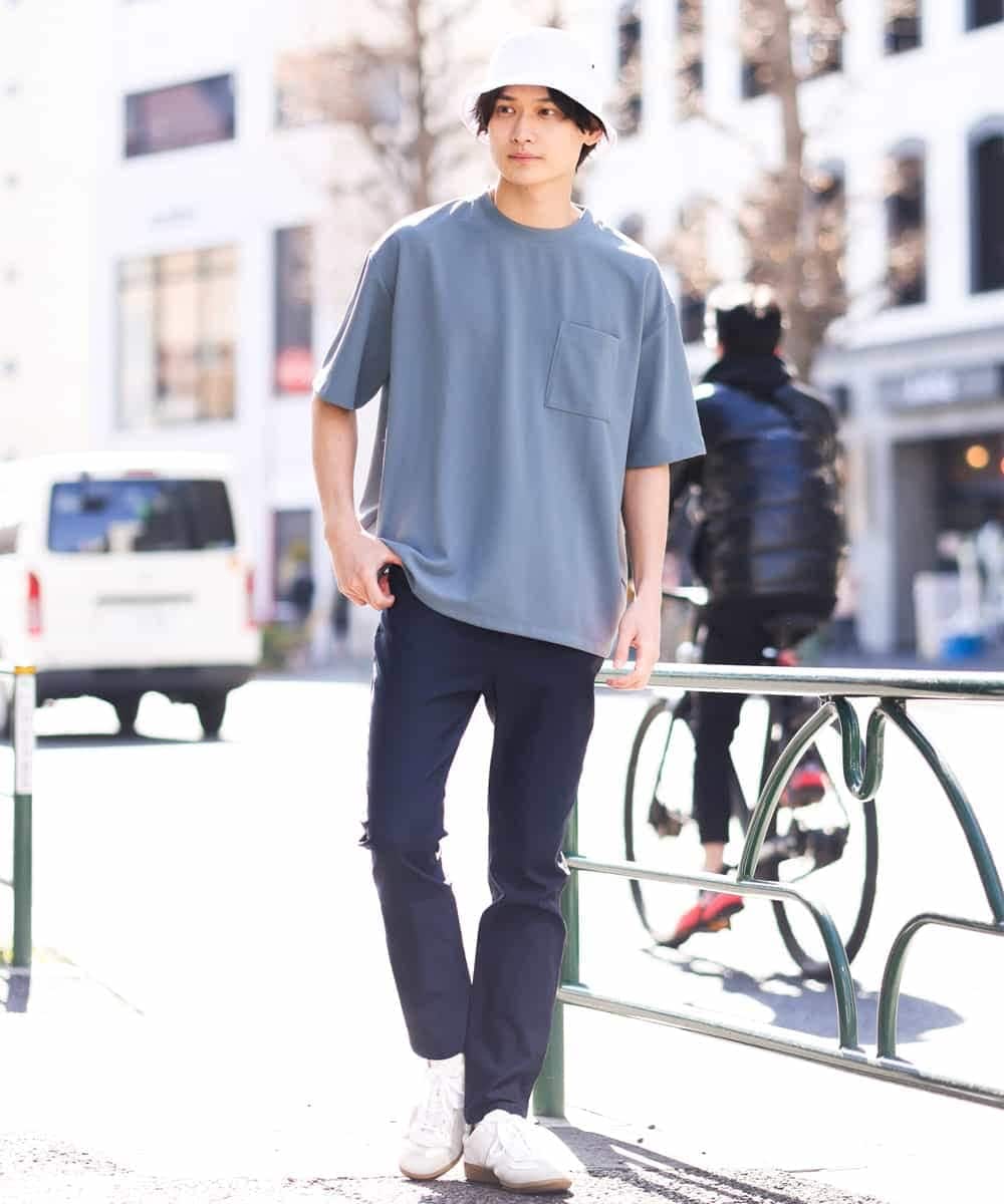 KHKFS38044 a.v.v MEN(アー・ヴェ・ヴェ) 【接触冷感/S-XXL】コクーンシルエットカットソー ベージュ