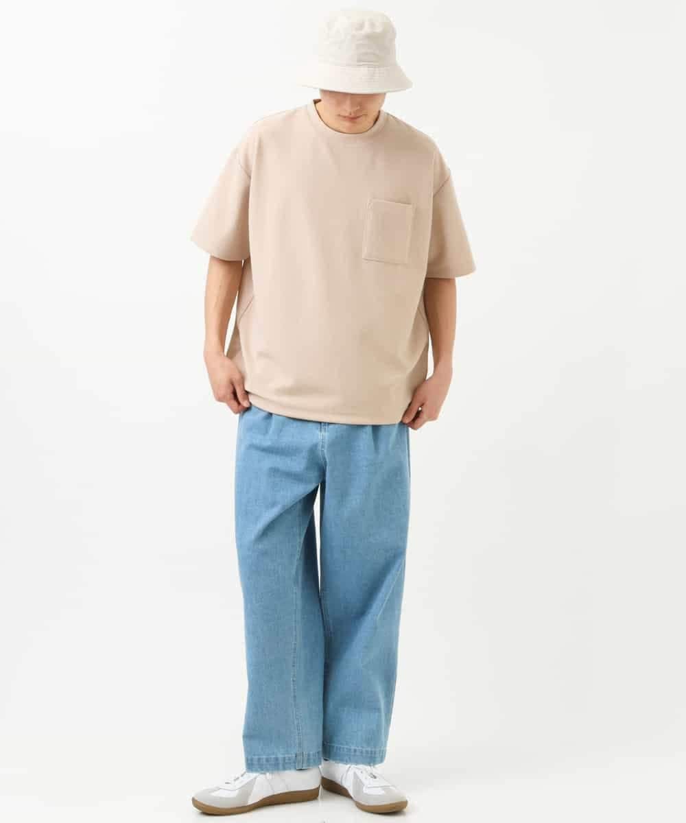 KHKFS38044 a.v.v MEN(アー・ヴェ・ヴェ) 【接触冷感/S-XXL】コクーンシルエットカットソー ベージュ