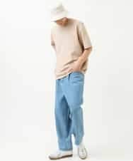 KHKFS38044 a.v.v MEN(アー・ヴェ・ヴェ) 【接触冷感/S-XXL】コクーンシルエットカットソー ベージュ