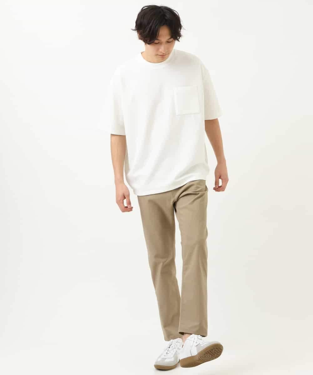 KHKFS38044 a.v.v MEN(アー・ヴェ・ヴェ) 【接触冷感/S-XXL】コクーンシルエットカットソー ベージュ