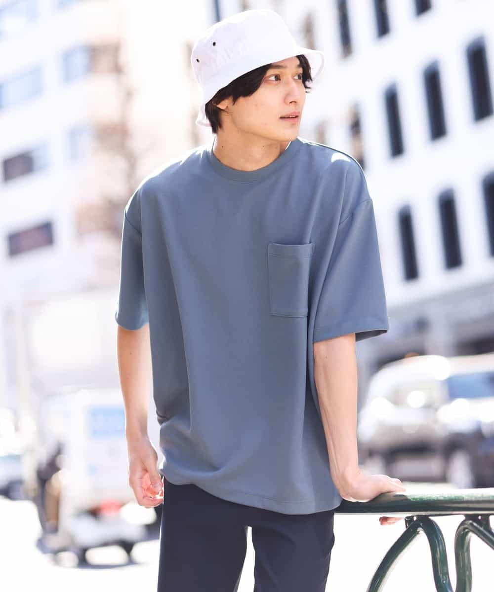 KHKFS38044 a.v.v MEN(アー・ヴェ・ヴェ) 【接触冷感/S-XXL】コクーンシルエットカットソー ベージュ