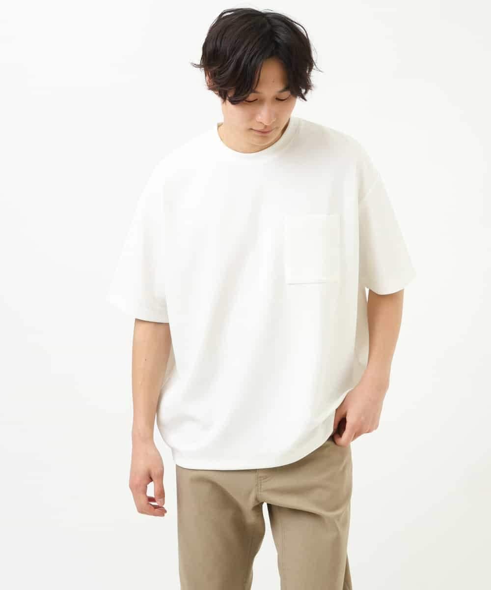 KHKFS38044 a.v.v MEN(アー・ヴェ・ヴェ) 【接触冷感/S-XXL】コクーンシルエットカットソー ベージュ