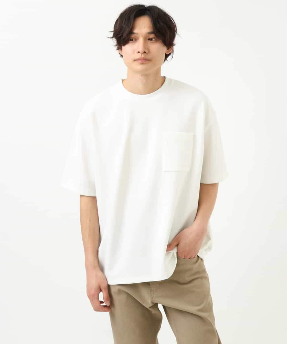 KHKFS38044 a.v.v MEN(アー・ヴェ・ヴェ) 【接触冷感/S-XXL】コクーンシルエットカットソー ベージュ