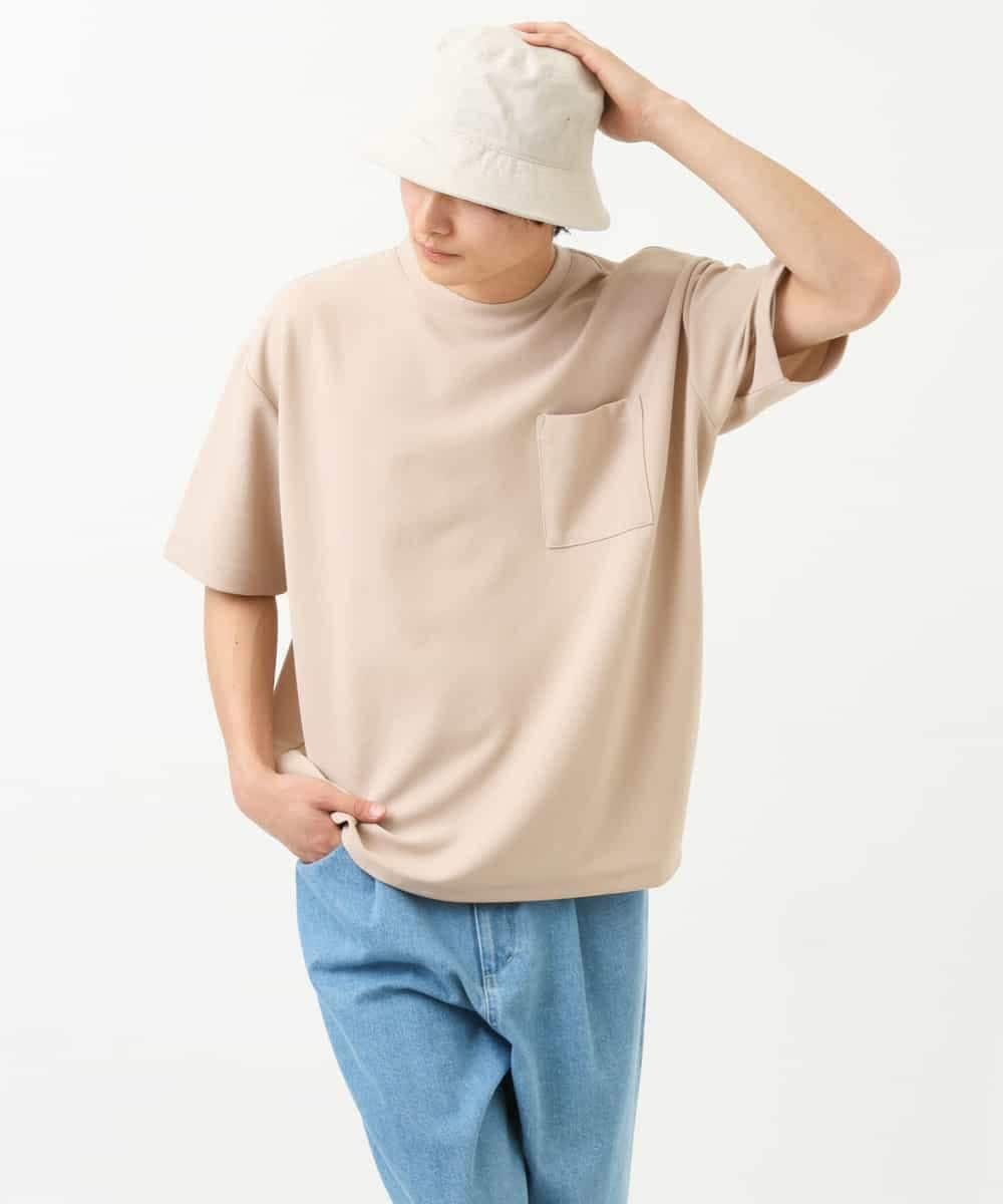 KHKFS38044 a.v.v MEN(アー・ヴェ・ヴェ) 【接触冷感/S-XXL】コクーンシルエットカットソー ベージュ