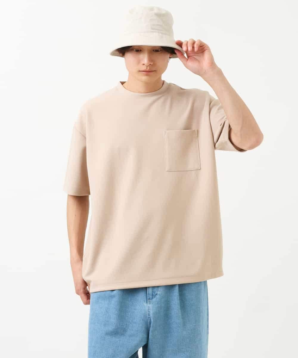 KHKFS38044 a.v.v MEN(アー・ヴェ・ヴェ) 【接触冷感/S-XXL】コクーンシルエットカットソー ベージュ
