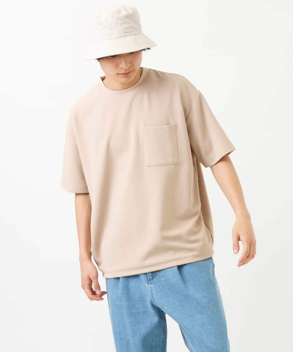KHKFS38044 a.v.v MEN(アー・ヴェ・ヴェ) 【接触冷感/S-XXL】コクーンシルエットカットソー ベージュ