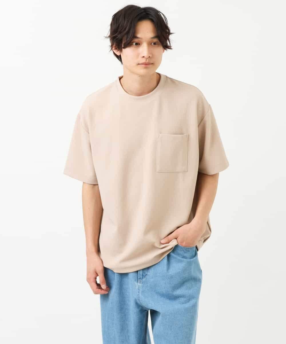 KHKFS38044 a.v.v MEN(アー・ヴェ・ヴェ) 【接触冷感/S-XXL】コクーンシルエットカットソー ベージュ