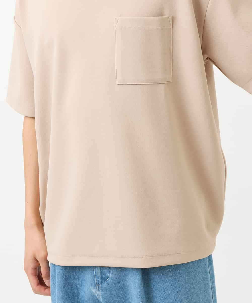 KHKFS38044 a.v.v MEN(アー・ヴェ・ヴェ) 【接触冷感/S-XXL】コクーンシルエットカットソー ベージュ