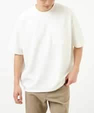 KHKFS38044 a.v.v MEN(アー・ヴェ・ヴェ) 【接触冷感/S-XXL】コクーンシルエットカットソー ホワイト