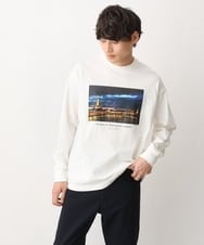 KHKFV19044 a.v.v MEN(アー・ヴェ・ヴェ) 【フォトグラファーコラボ】ワイドシルエットロングTシャツ ダークグレー