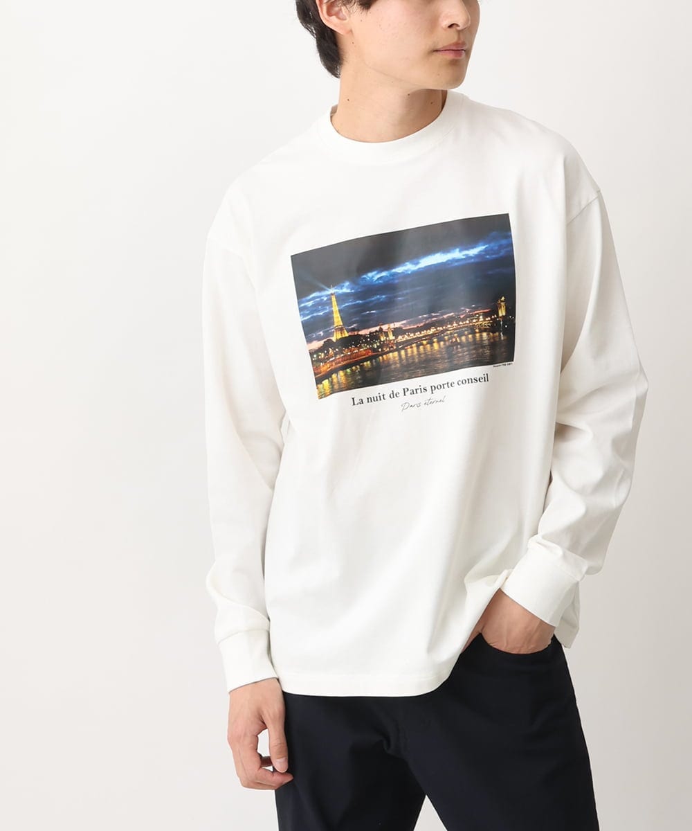 KHKFV19044 a.v.v MEN(アー・ヴェ・ヴェ) 【フォトグラファーコラボ】ワイドシルエットロングTシャツ ダークグレー