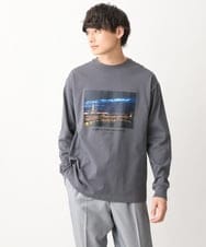 KHKFV19044 a.v.v MEN(アー・ヴェ・ヴェ) 【フォトグラファーコラボ】ワイドシルエットロングTシャツ ダークグレー