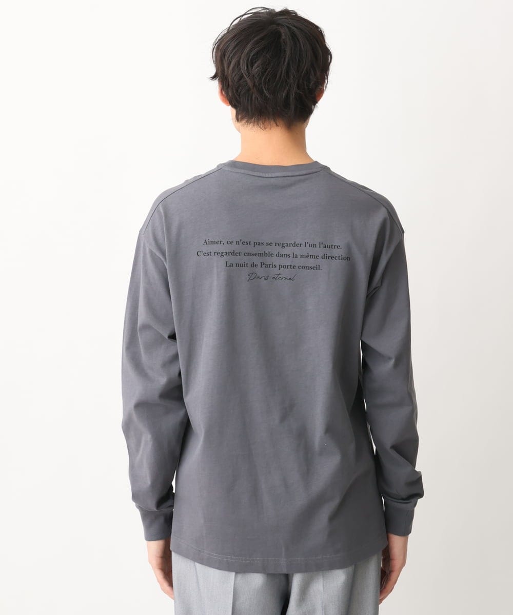 KHKFV19044 a.v.v MEN(アー・ヴェ・ヴェ) 【フォトグラファーコラボ】ワイドシルエットロングTシャツ ダークグレー