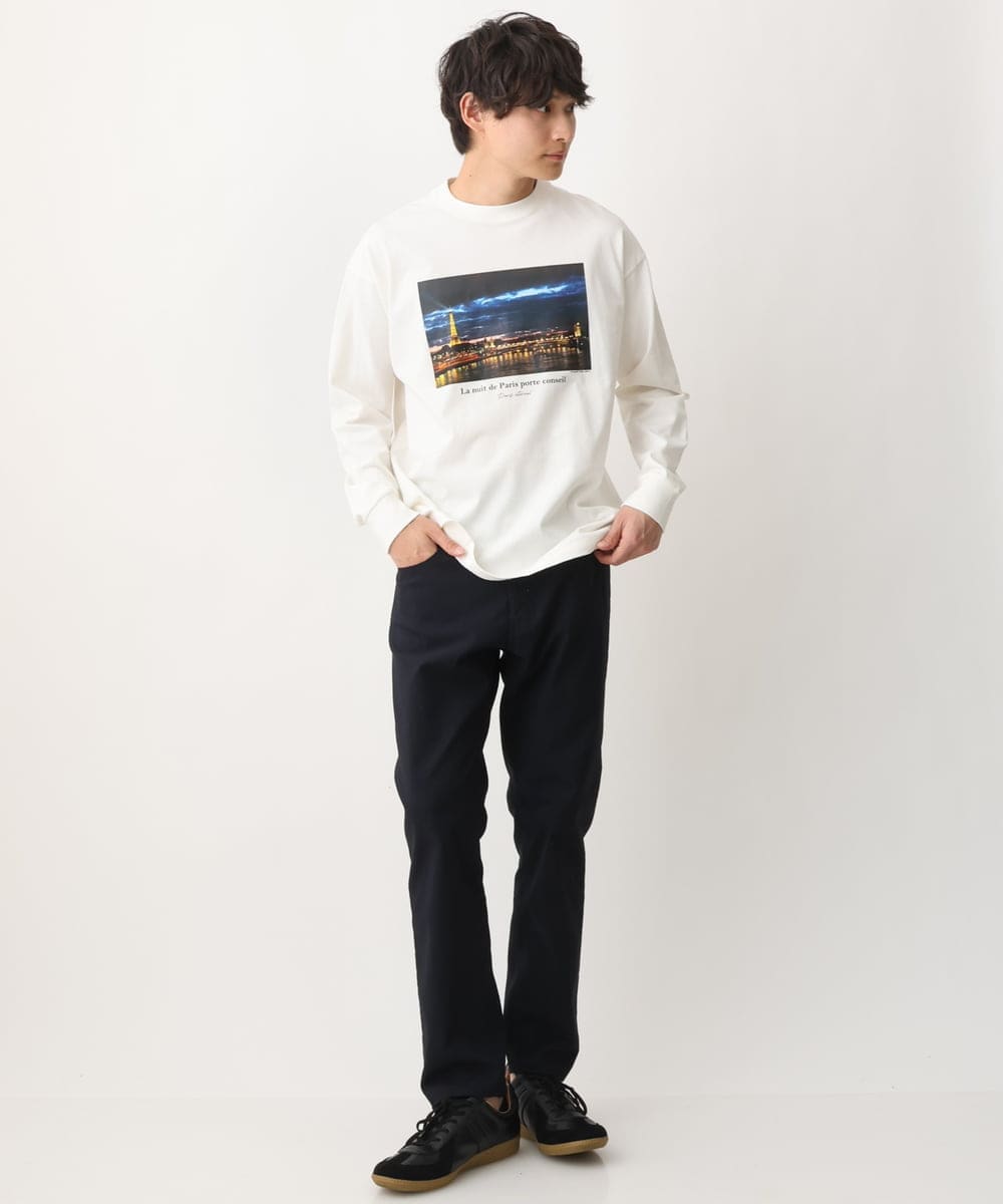 KHKFV19044 a.v.v MEN(アー・ヴェ・ヴェ) 【フォトグラファーコラボ】ワイドシルエットロングTシャツ ダークグレー