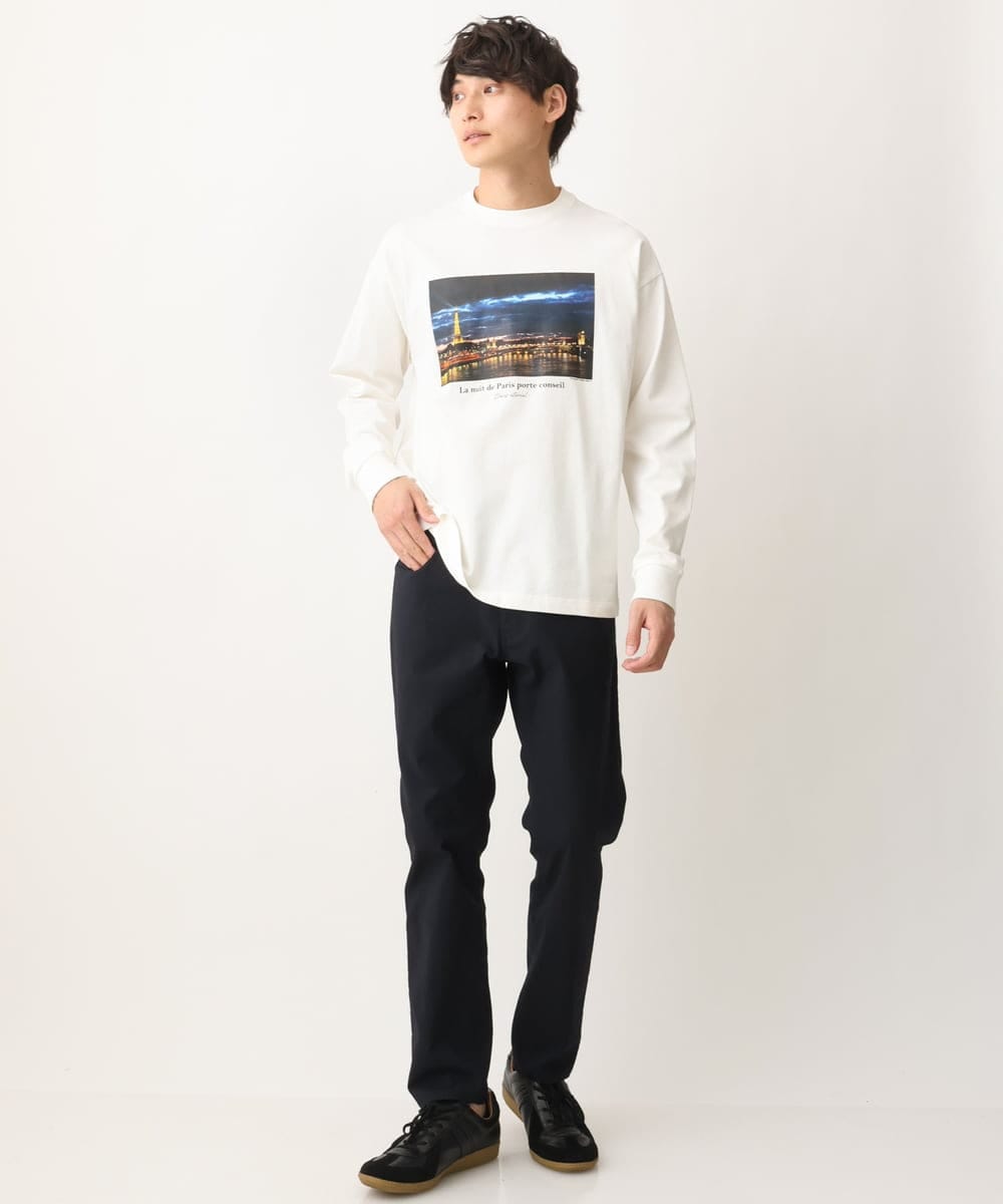 KHKFV19044 a.v.v MEN(アー・ヴェ・ヴェ) 【フォトグラファーコラボ】ワイドシルエットロングTシャツ ダークグレー