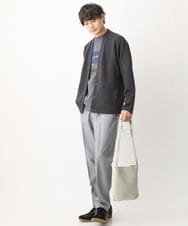 KHKFV19044 a.v.v MEN(アー・ヴェ・ヴェ) 【フォトグラファーコラボ】ワイドシルエットロングTシャツ ダークグレー