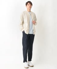 KHKFV20029 a.v.v MEN(アー・ヴェ・ヴェ) 【ユニセックス】エッフェル塔刺繍ボートネックカットソー ネイビー