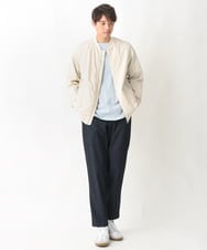 KHKFV20029 a.v.v MEN(アー・ヴェ・ヴェ) 【ユニセックス】エッフェル塔刺繍ボートネックカットソー ネイビー