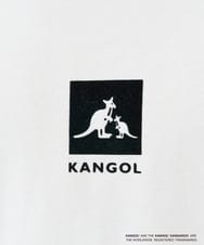 KHKGA16059 a.v.v MEN(アー・ヴェ・ヴェ) 【接触冷感/コラボ】KANGOLスクエアプリントワイドシルエットカットソー ホワイト