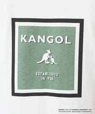 KHKGA16059 a.v.v MEN(アー・ヴェ・ヴェ) 【接触冷感/コラボ】KANGOLスクエアプリントワイドシルエットカットソー ホワイト
