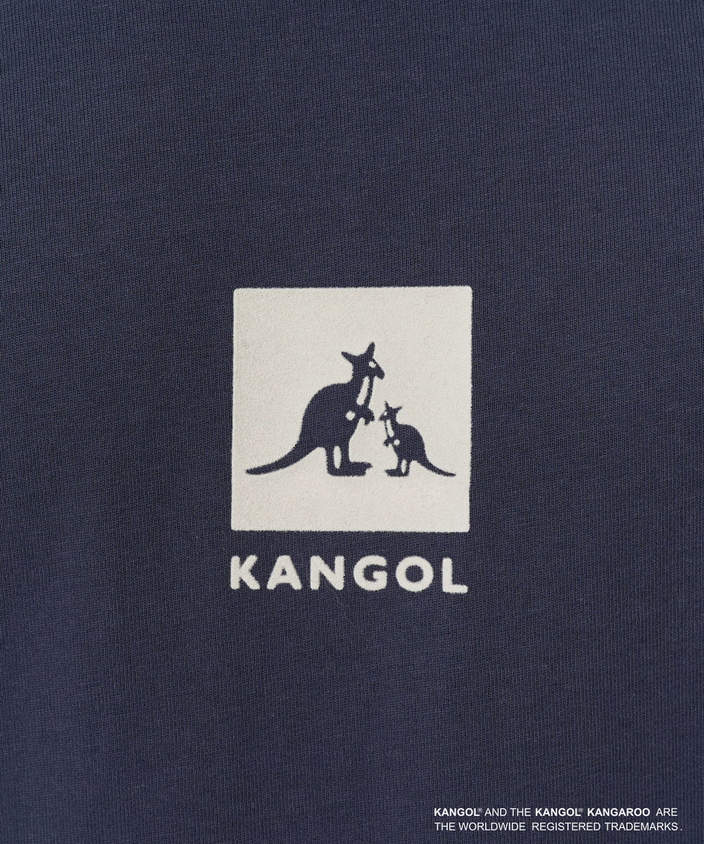 KHKGA16059 a.v.v MEN(アー・ヴェ・ヴェ) 【接触冷感/コラボ】KANGOLスクエアプリントワイドシルエットカットソー ホワイト
