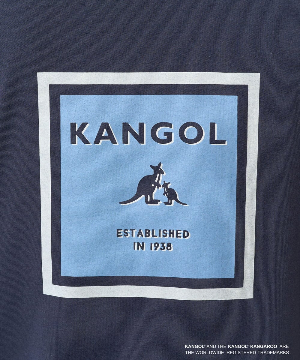 KHKGA16059 a.v.v MEN(アー・ヴェ・ヴェ) 【接触冷感/コラボ】KANGOLスクエアプリントワイドシルエットカットソー ホワイト