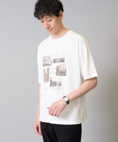 KHKGA18044  【接触冷感】フォトプリントワイドシルエットカットソー
