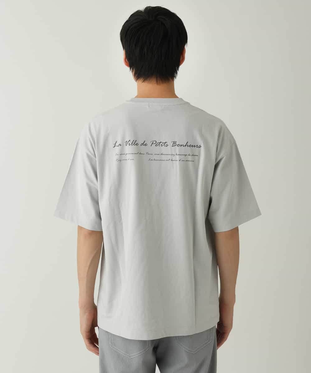 KHKGA18044 a.v.v MEN(アー・ヴェ・ヴェ) 【接触冷感】フォトプリントワイドシルエットカットソー ライトグレー